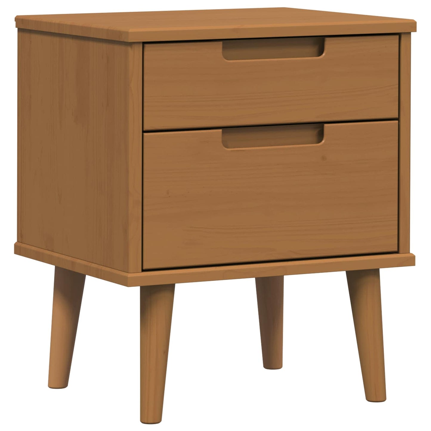 Bedside Cabinet MOLDE Caramel 40 x 35 x 48 cm Solid Pine Wood