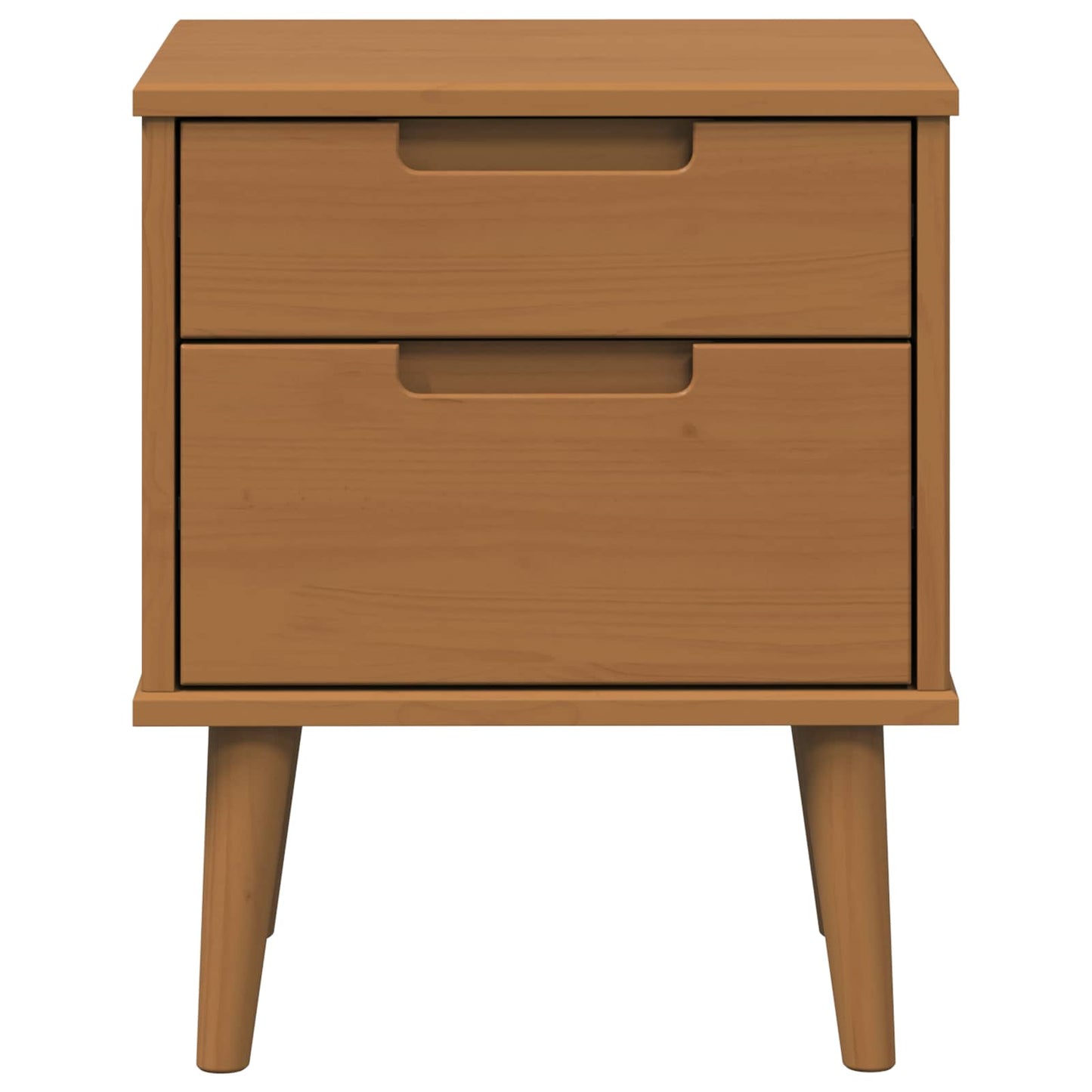 Bedside Cabinet MOLDE Caramel 40 x 35 x 48 cm Solid Pine Wood