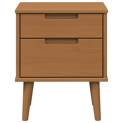 Bedside Cabinet MOLDE Caramel 40 x 35 x 48 cm Solid Pine Wood