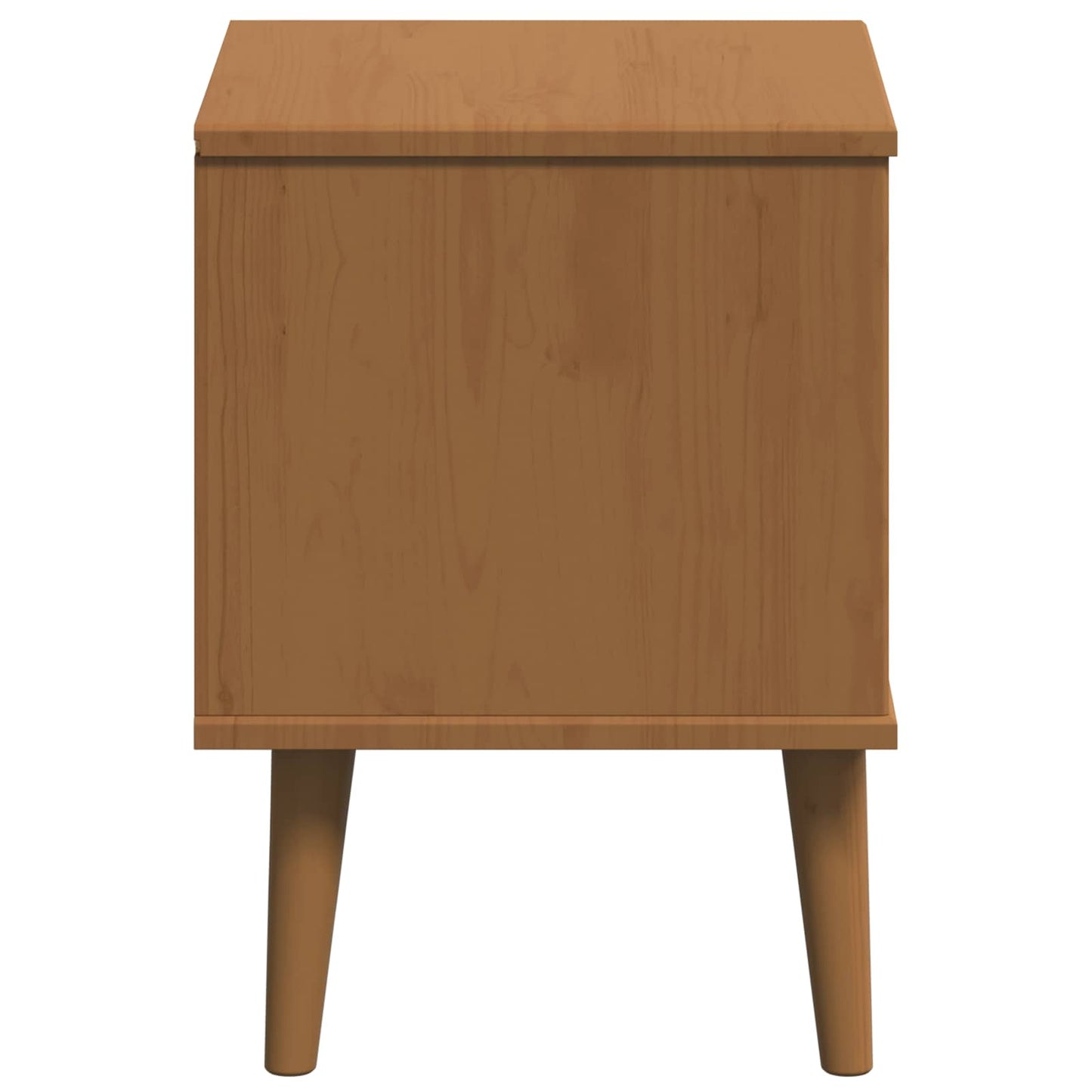 Bedside Cabinet MOLDE Caramel 40 x 35 x 48 cm Solid Pine Wood