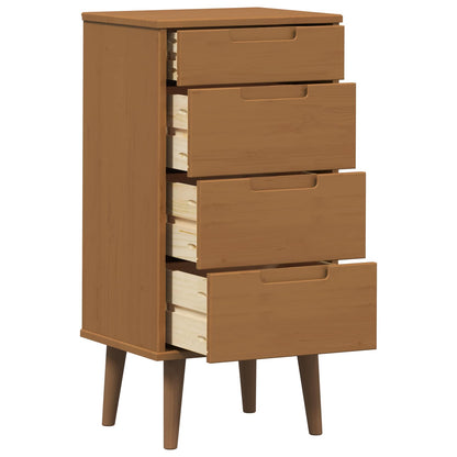 Chest of Drawers MOLDE Caramel 40 x 35 x 82 cm Solid Pine Wood