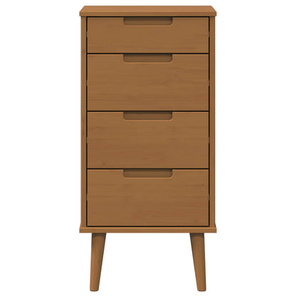 Chest of Drawers MOLDE Caramel 40 x 35 x 82 cm Solid Pine Wood