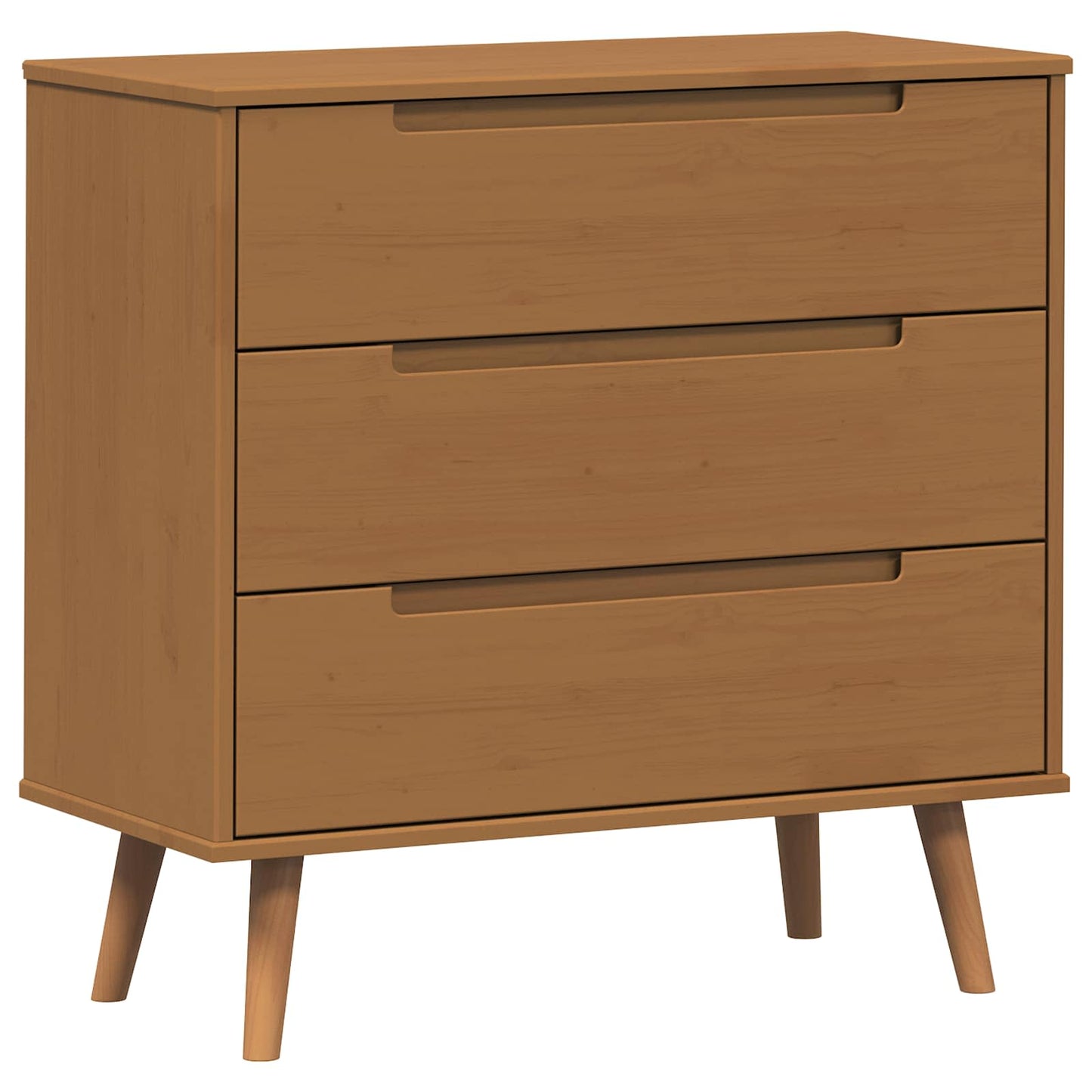 Chest of Drawers MOLDE Caramel 80 x 40 x 80 cm Solid Pine Wood
