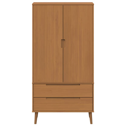 Wardrobe MOLDE Caramel 90 x 55 x 175 cm Solid Pine Wood