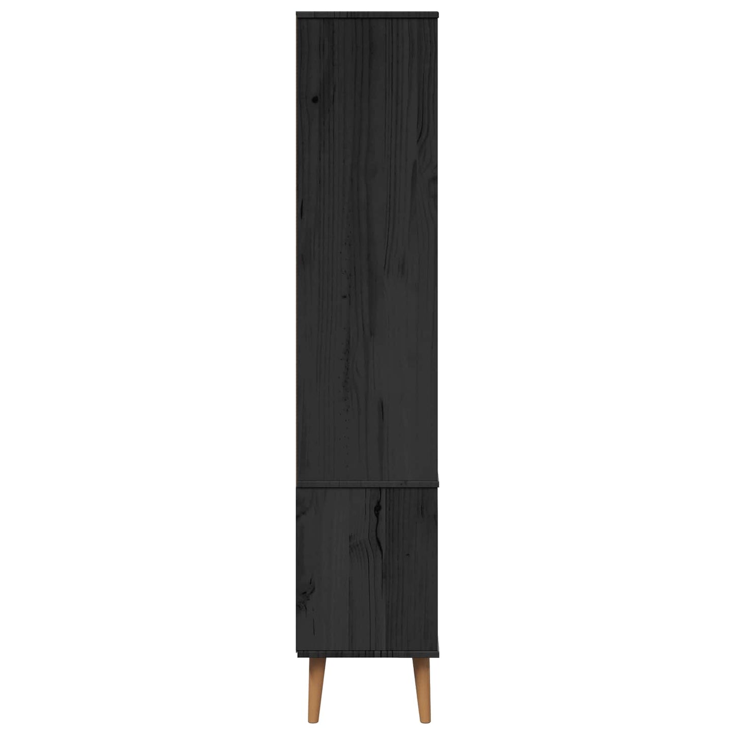 Glass Display Cabinet Black 90 x 35 x 175 cm