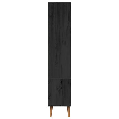 Glass Display Cabinet Black 90 x 35 x 175 cm