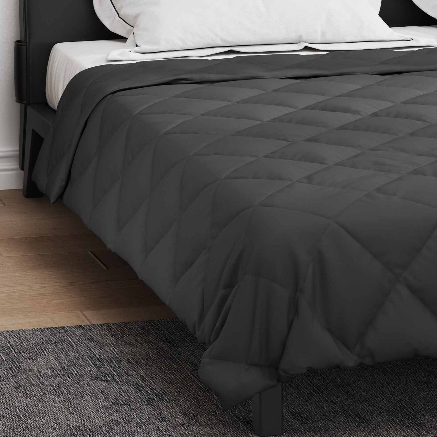 Summer Duvet Anthracite 220 x 240 cm Microfiber