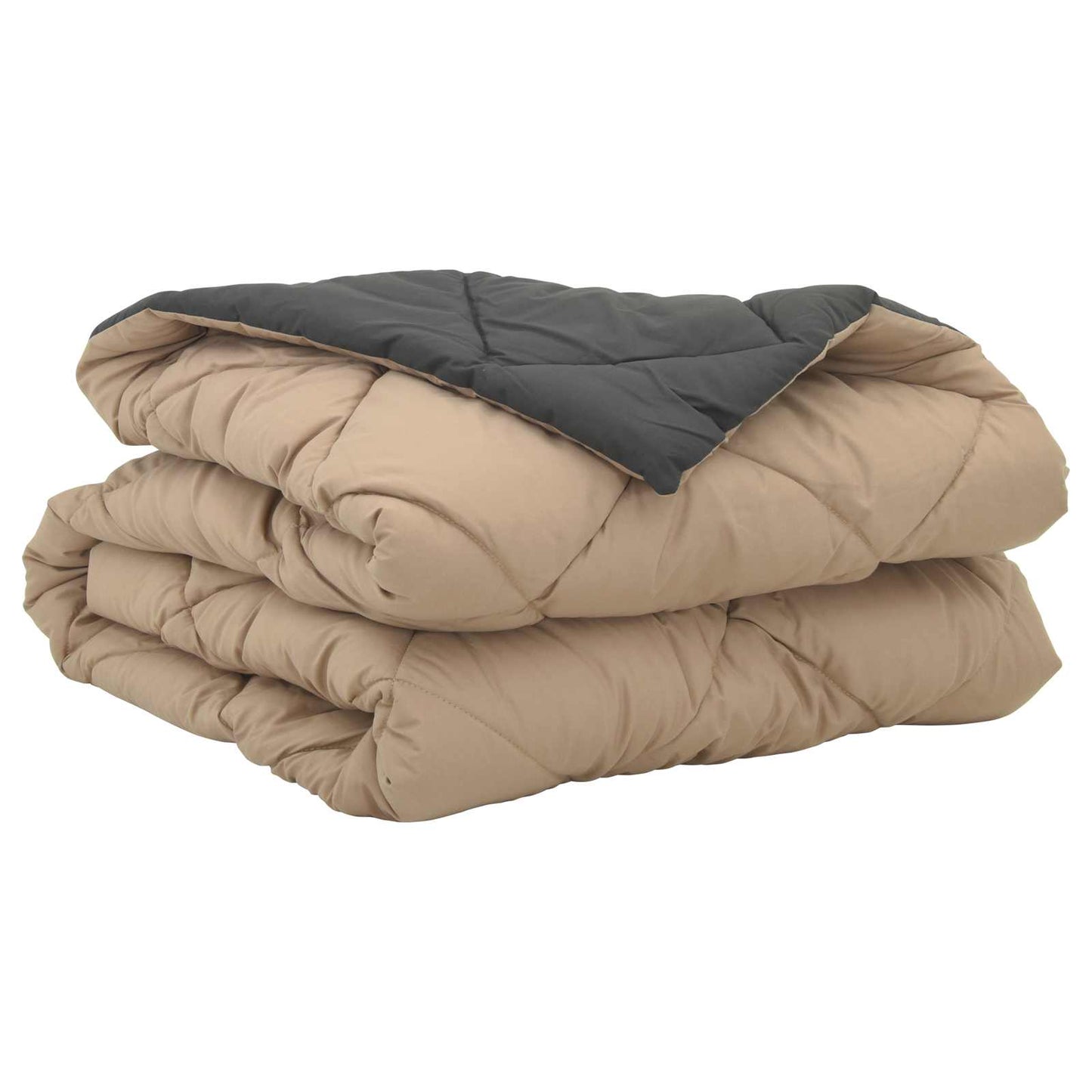 Summer Duvet Anthracite and Taupe 200 x 135 cm Microfiber