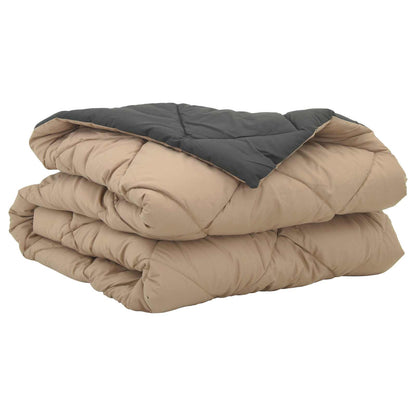Summer Duvet Anthracite and Taupe 200 x 155 cm Microfiber