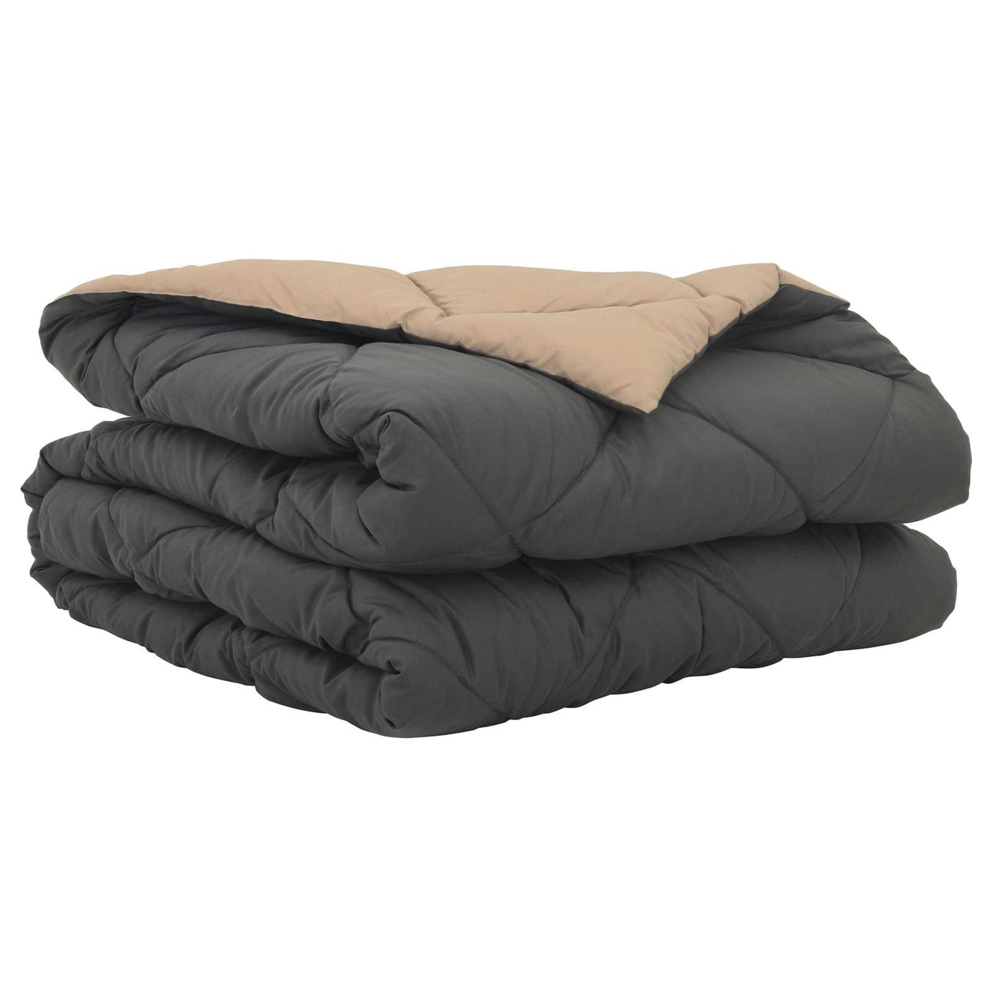 Summer Duvet Anthracite and Taupe 220 x 155 cm Microfiber