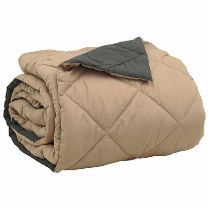 Summer Duvet Anthracite and Taupe 220 x 240 cm Microfiber