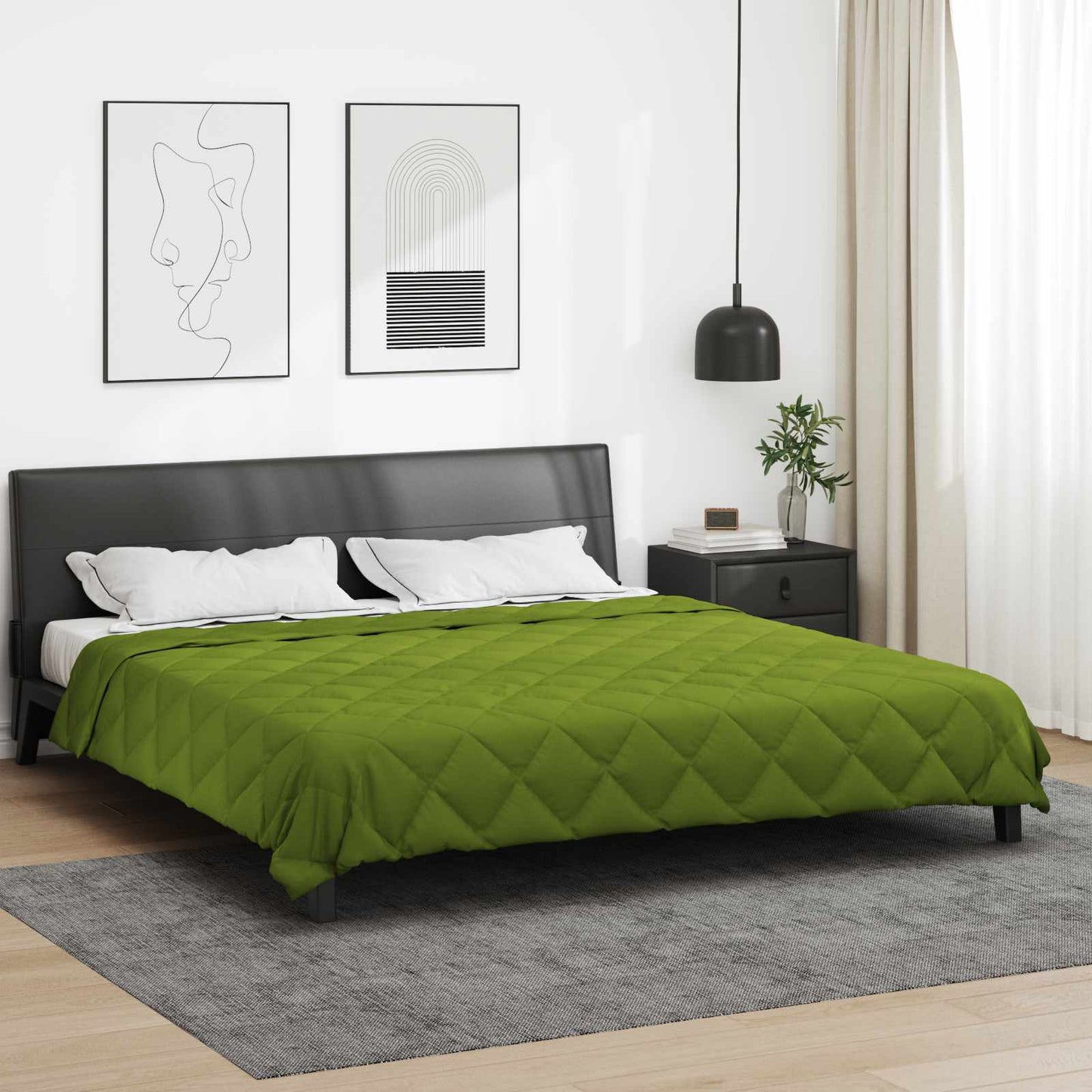 Summer Duvet Green 220 x 240 cm Microfiber