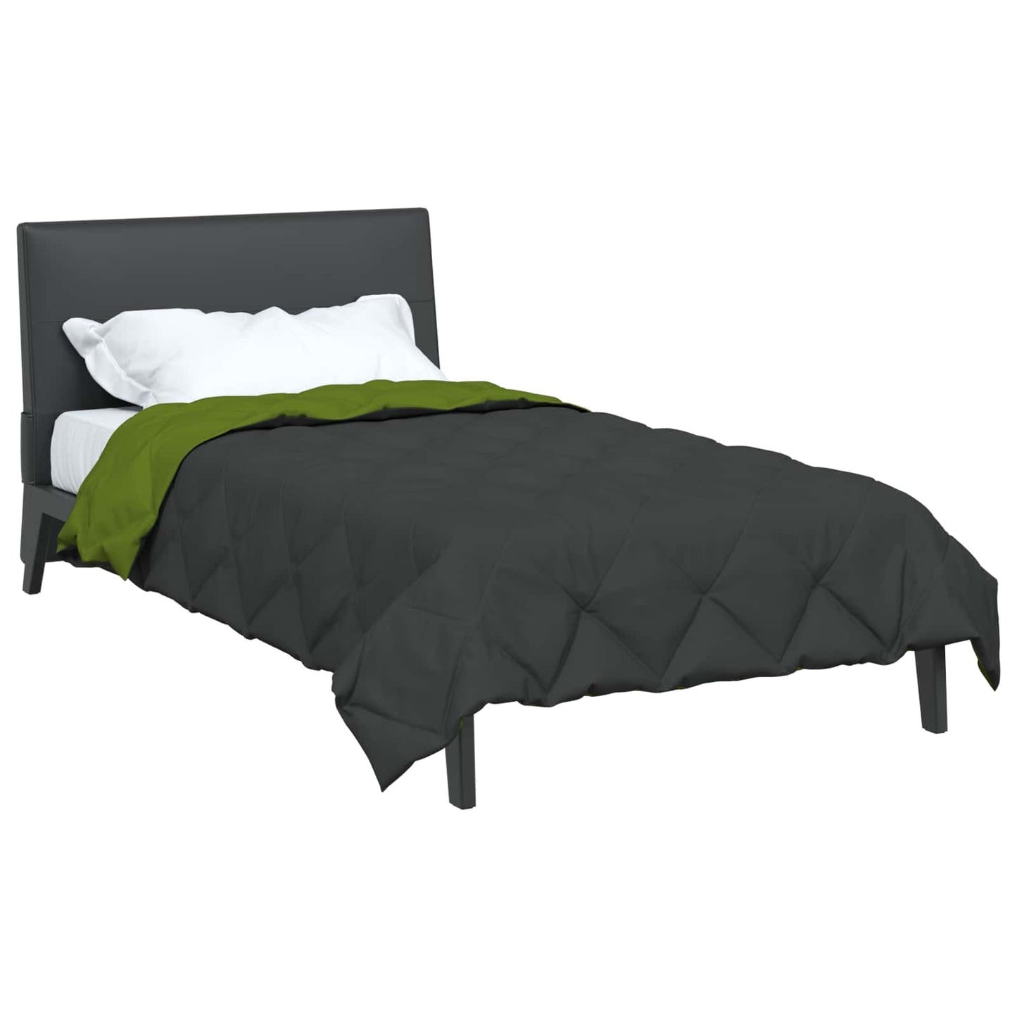 Summer Duvet Green and Anthracite 200 x 155 cm Microfiber