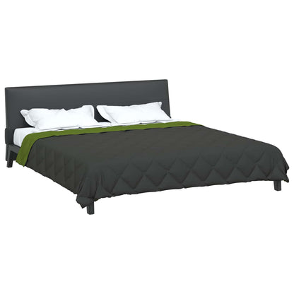 Summer Duvet Green and Anthracite 200 x 200 cm Microfiber