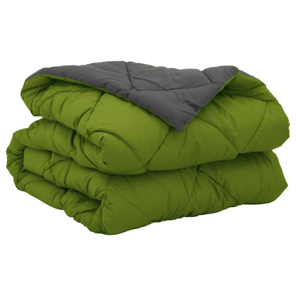 Summer Duvet Green and Anthracite 220 x 135 cm Microfiber