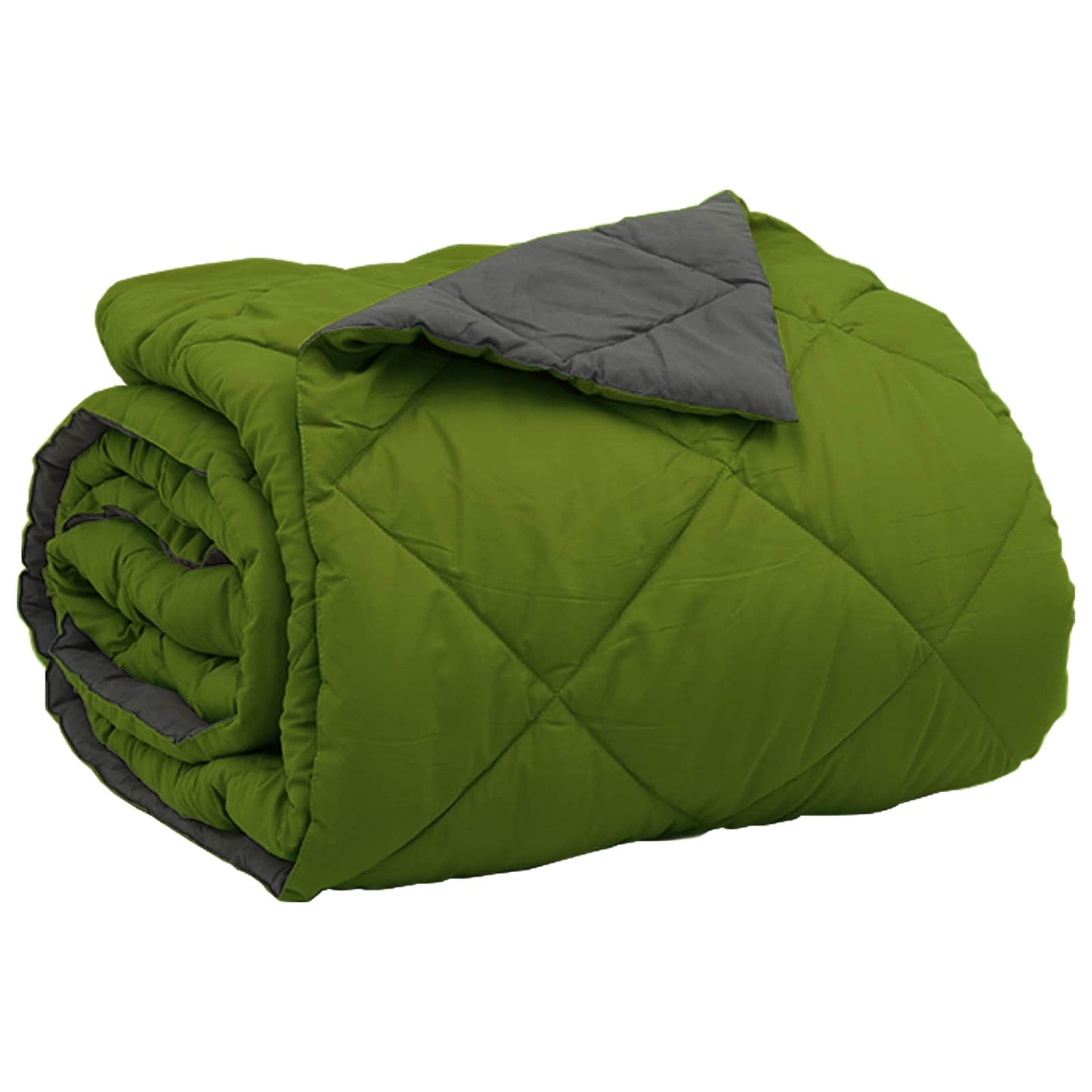 Summer Duvet Green and Anthracite 240 x 260 cm Microfiber