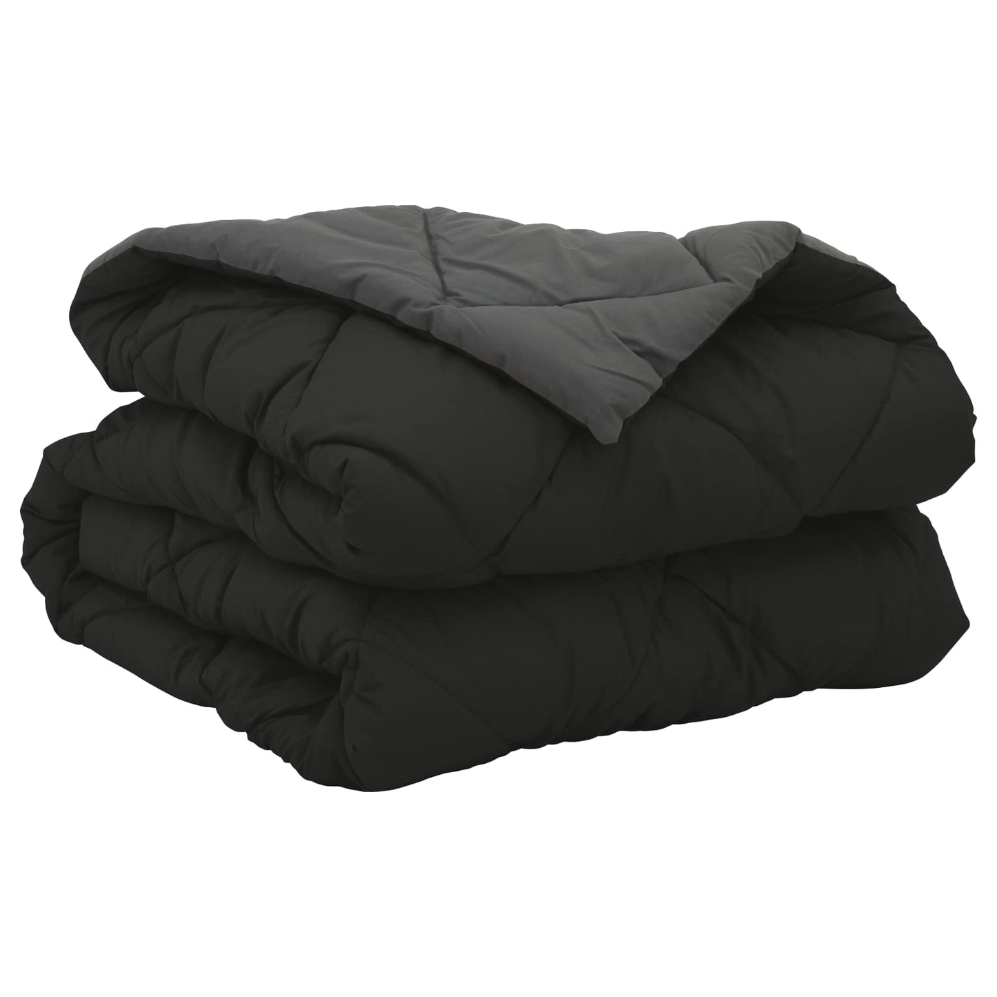 Summer Duvet Black and Anthracite 200 x 140 cm Microfiber