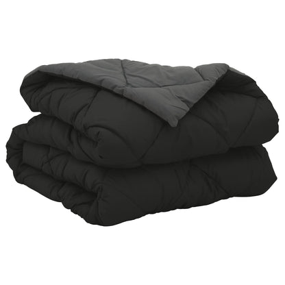 Summer Duvet Black and Anthracite 200 x 140 cm Microfiber
