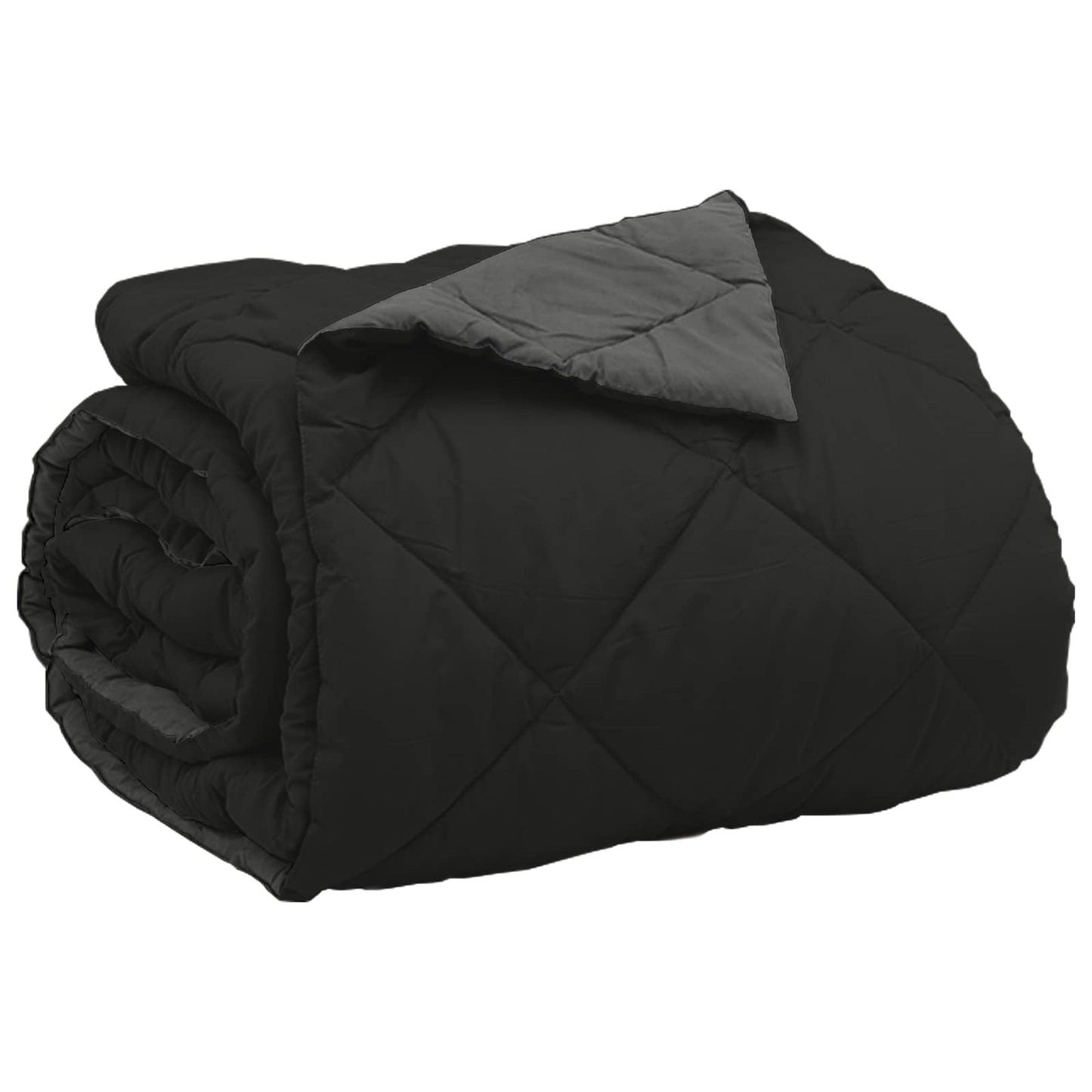 Summer Duvet Black and Anthracite 200 x 200 cm Microfiber