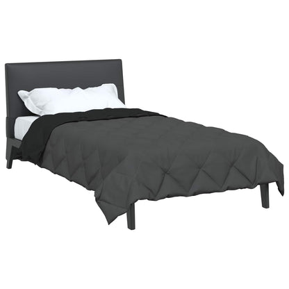Summer Duvet Black and Anthracite 220 x 155 cm Microfiber