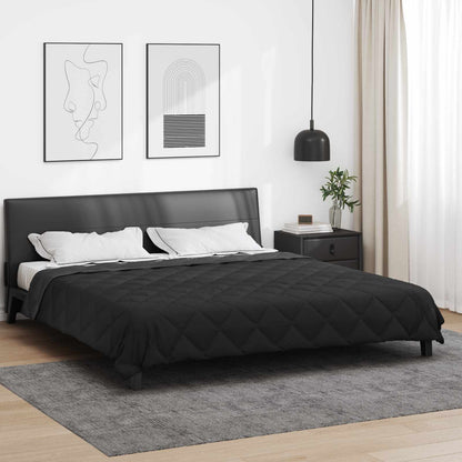 Summer Duvet Black and Anthracite 220 x 260 cm Microfiber