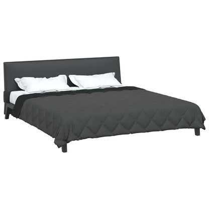 Summer Duvet Black and Anthracite 220 x 260 cm Microfiber