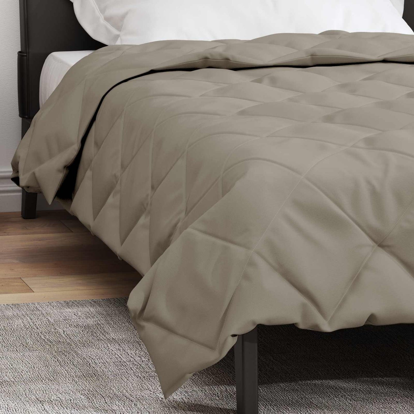 Summer Duvet Light Grey 220 x 155 cm Microfiber
