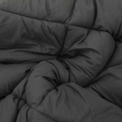 Summer Duvet Light Grey and Anthracite 220 x 135 cm Microfiber