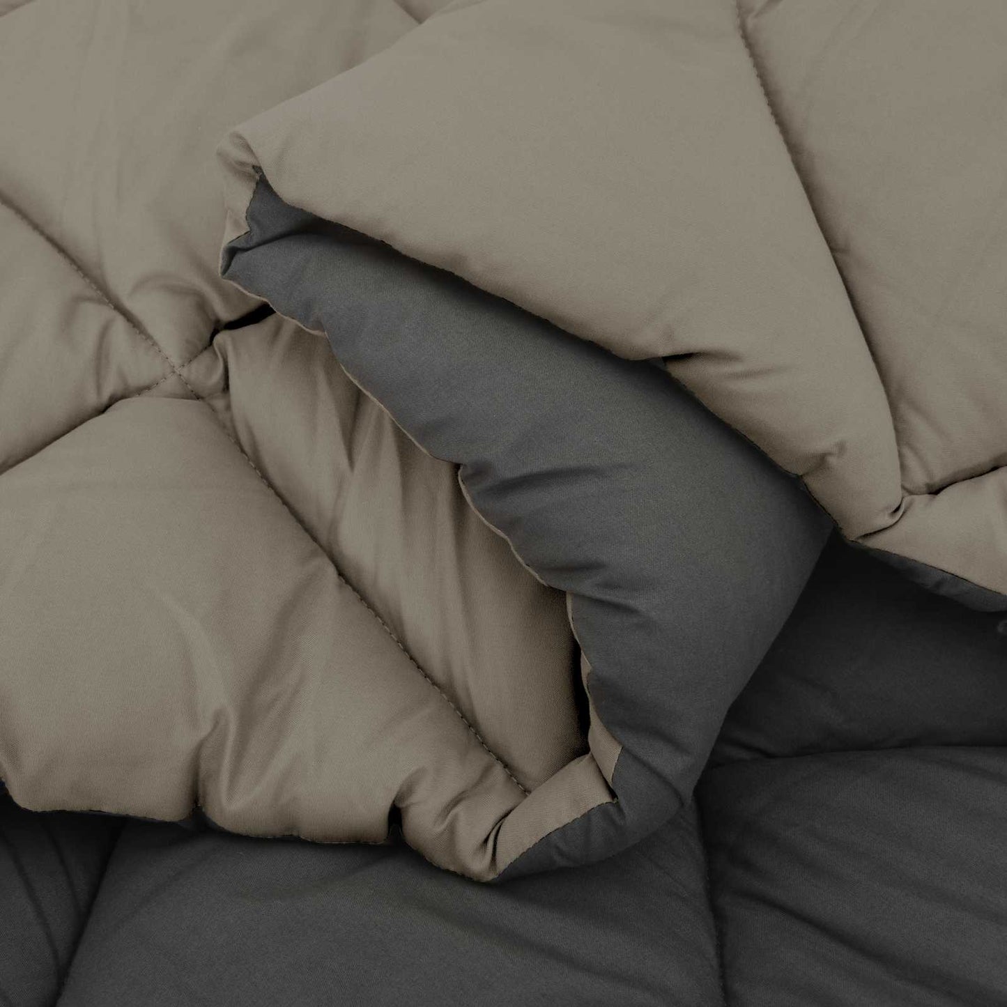 Summer Duvet Light Grey and Anthracite 220 x 240 cm Microfiber