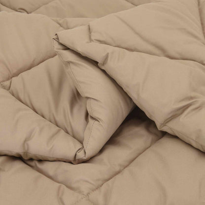 Full Year Duvet Taupe 200 x 200 cm Microfiber