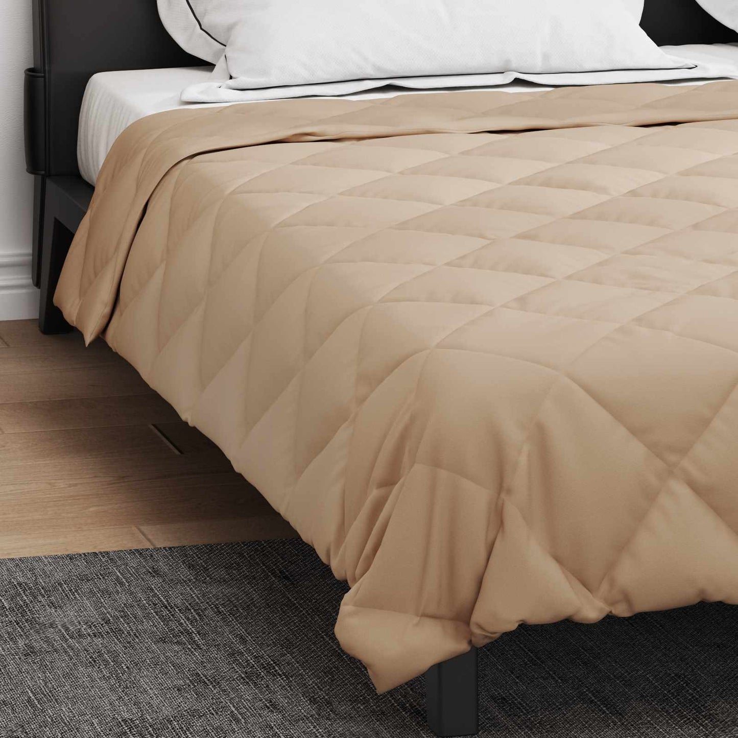 Full Year Duvet Taupe 200 x 200 cm Microfiber