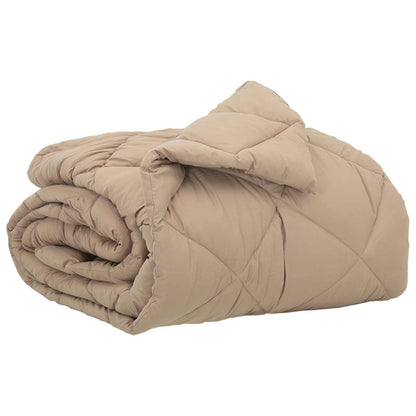 Full Year Duvet Taupe 135 x 220 cm Microfiber