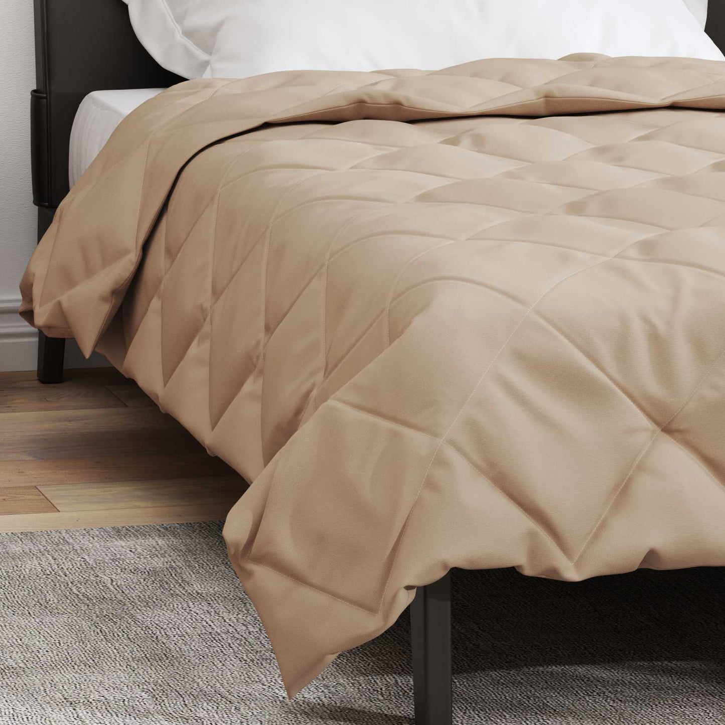 Full Year Duvet Taupe 220 x 155 cm Microfiber