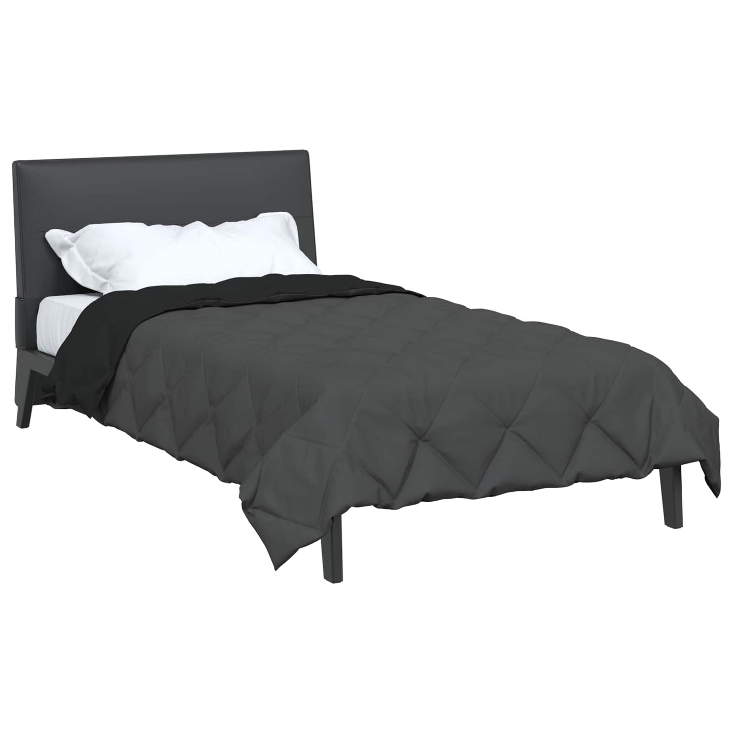 Full Year Duvet Black and Anthracite 220 x 140 cm Microfiber