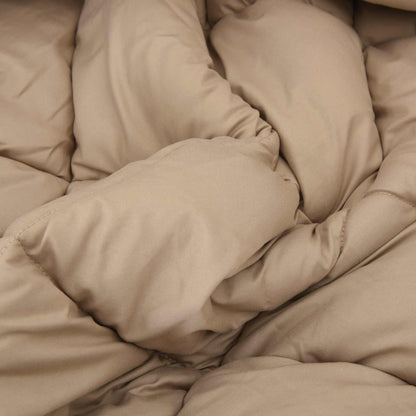 Full Year Duvet Black and Taupe 140 x 200 cm Microfiber
