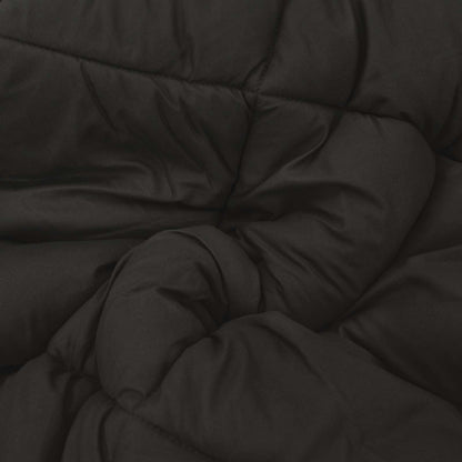 Full Year Duvet Black and Taupe 240 x 260 cm Microfiber