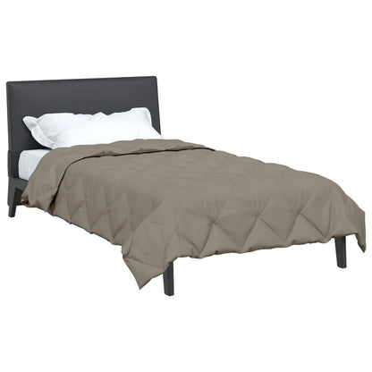 Full Year Duvet Light Grey 140 x 200 cm Microfiber