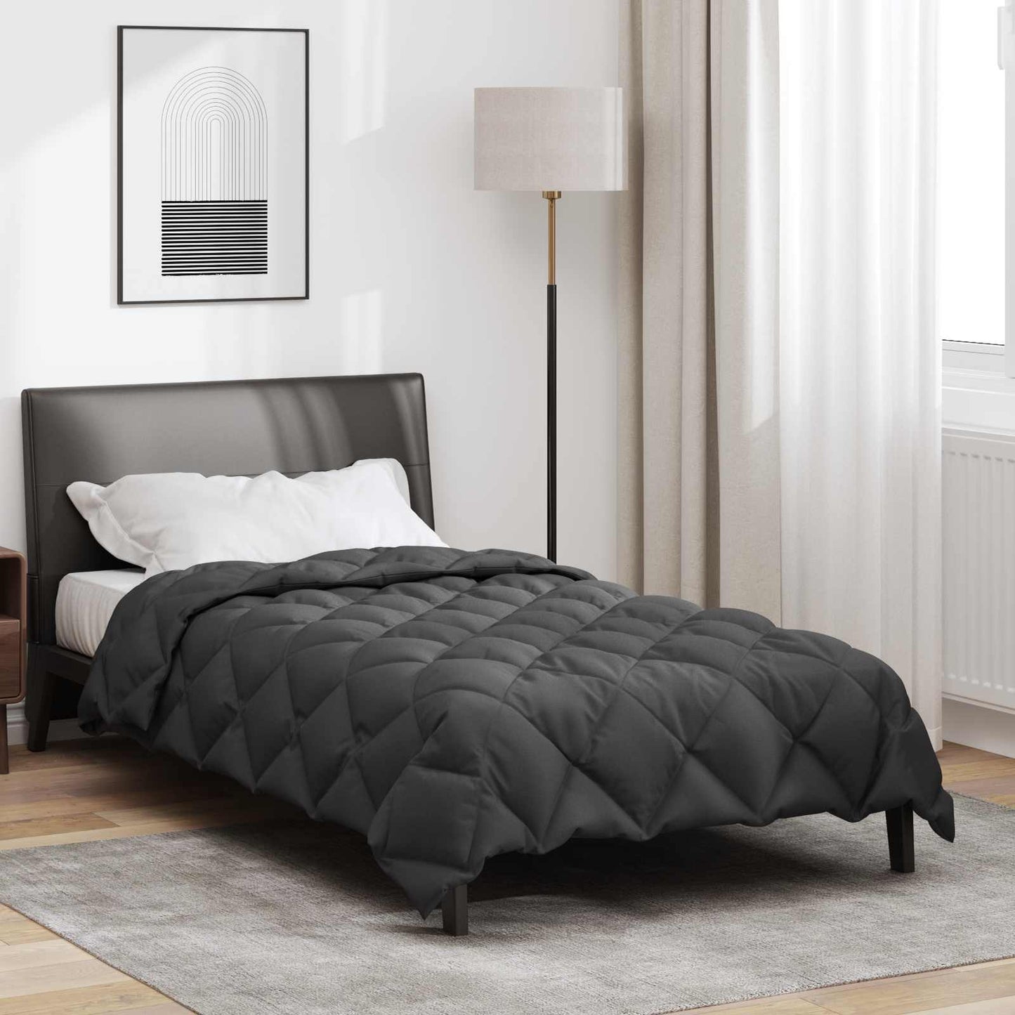 Winter Duvet Anthracite 140 x 200 cm Microfiber