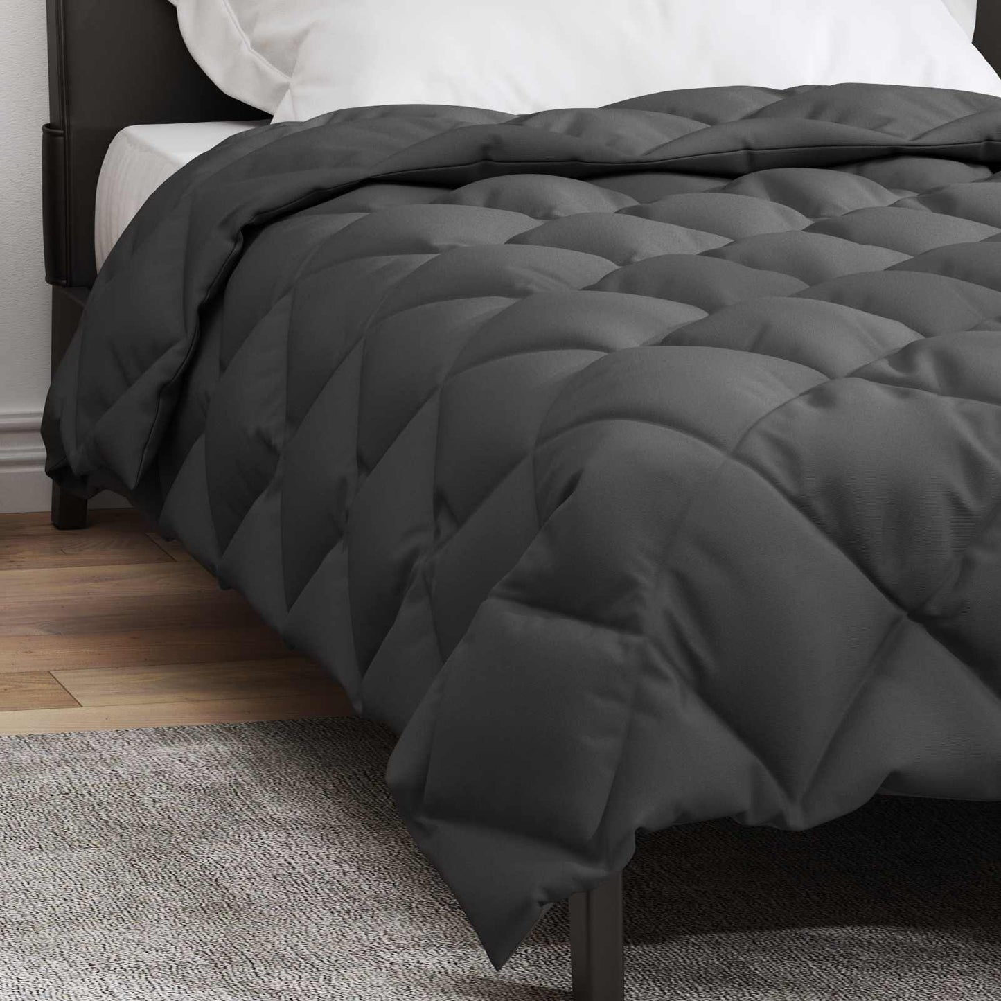 Winter Duvet Anthracite 155 x 220 cm Microfiber