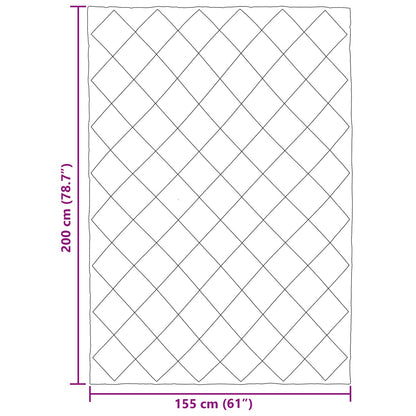 Winter Duvet Anthracite and Taupe 200 x 155 cm Microfiber