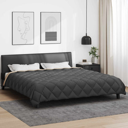 Winter Duvet Anthracite and Taupe 220 x 200 cm Microfiber