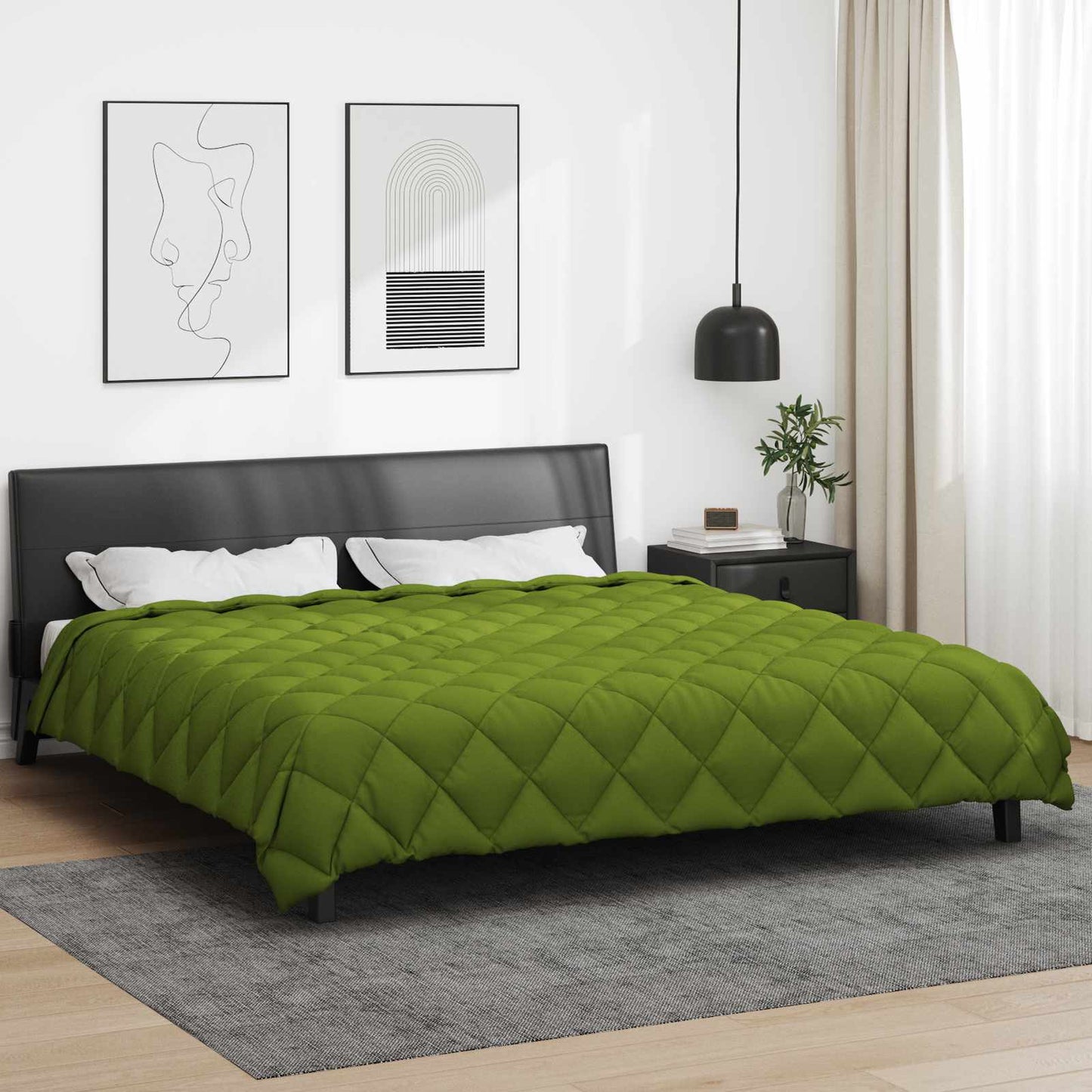 Winter Duvet Green 220 x 240 cm Microfiber