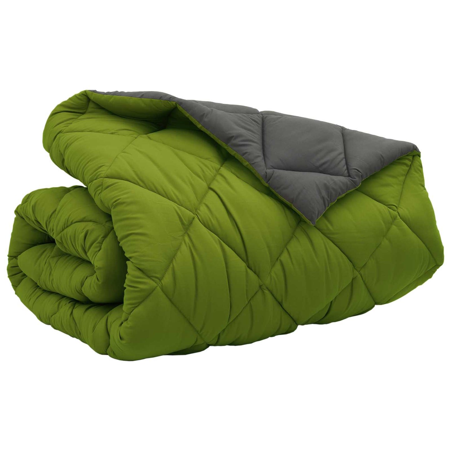 Winter Duvet Green and Anthracite 200 x 240 cm Microfiber