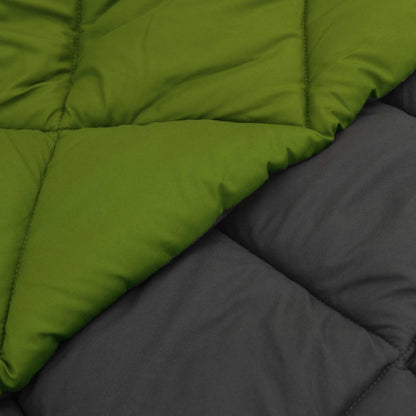 Winter Duvet Green and Anthracite 135 x 220 cm Microfiber