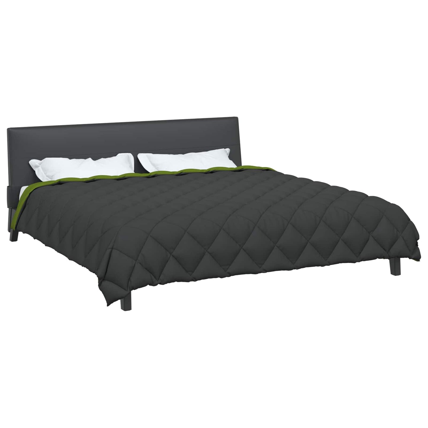 Winter Duvet Green and Anthracite 220 x 240 cm Microfiber