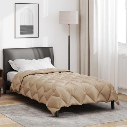 Winter Duvet Taupe 200 x 140 cm Microfiber