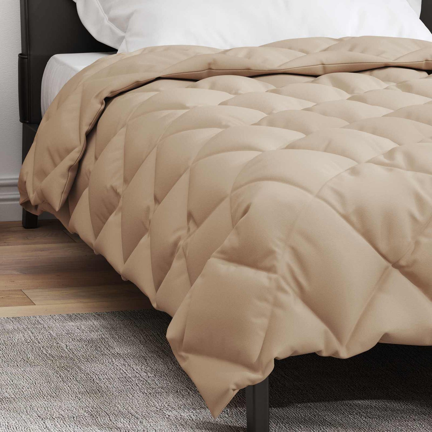 Winter Duvet Taupe 140 x 220 cm Microfiber