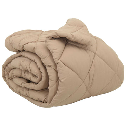 Winter Duvet Taupe 220 x 240 cm Microfiber