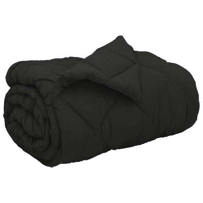 Winter Duvet Black 140 x 220 cm Microfiber