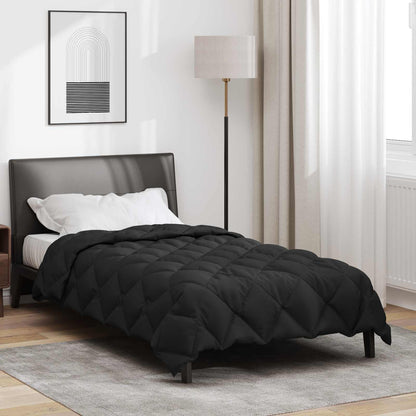 Winter Duvet Black 155 x 220 cm Microfiber